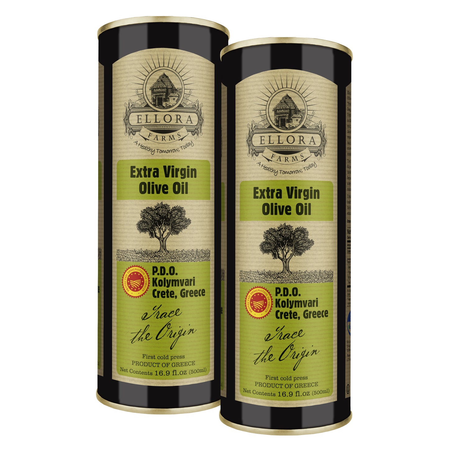 Single Estate PDO Greek Extra Virgin Olive Oil, Traceable, 16.9 Oz. Tin