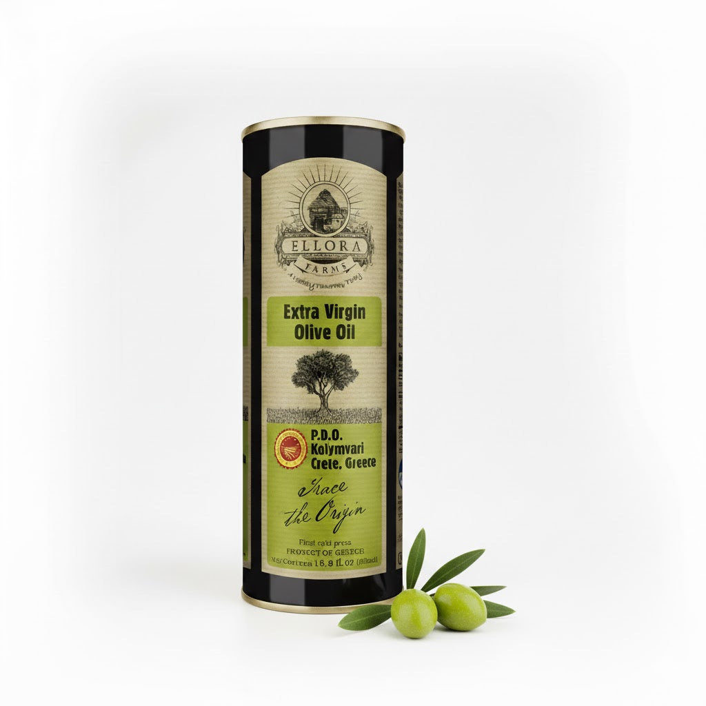 Single Estate PDO Greek Extra Virgin Olive Oil, Traceable, 16.9 Oz