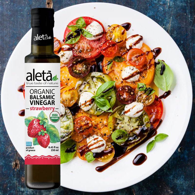 Aleta Organic, Orange Infused Balsamic Vinegar, Glass Bottle, 8.45 oz. - ELLORA FARMS