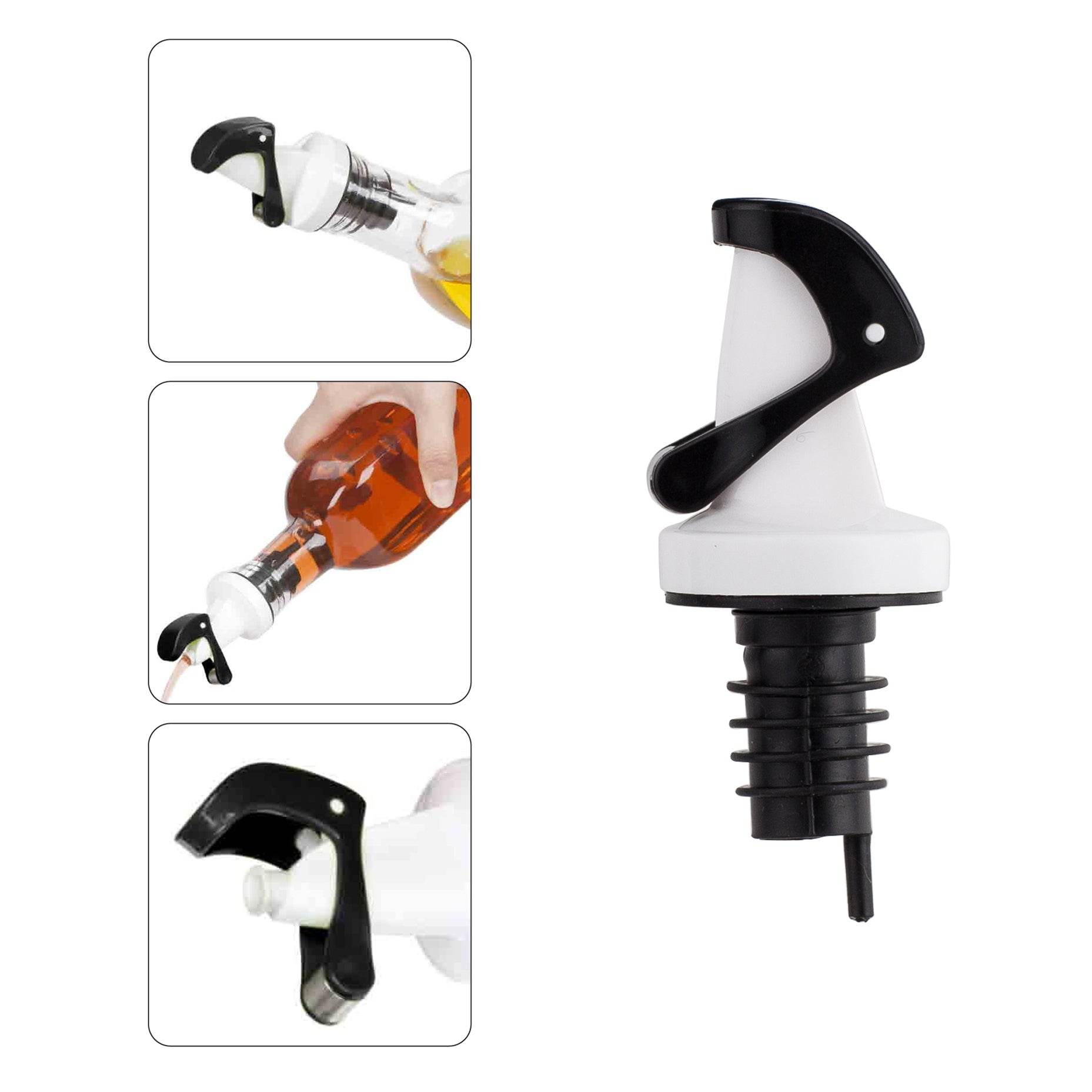 Apollo Chef Pourer, Magnetized Gravity Closing, Perfect for Oil, Vinegar or Wines, Black - ELLORA FARMS