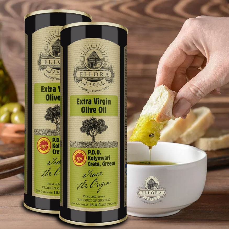 Single Estate PDO Greek Extra Virgin Olive Oil, Traceable, 16.9 Oz. Tin - ELLORA FARMS