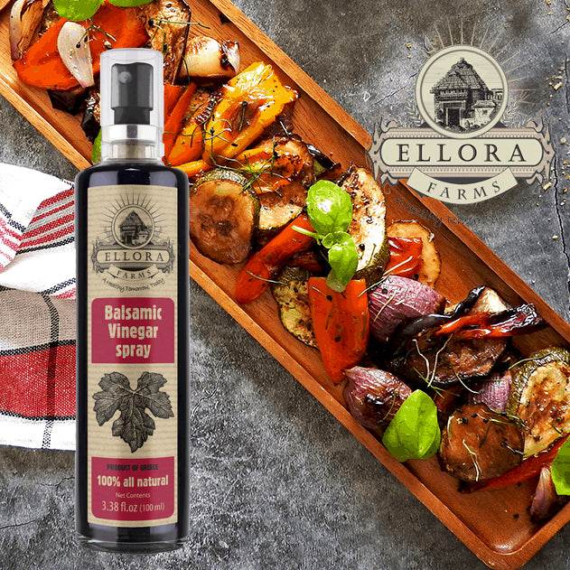 Aged Balsamic Vinegar, Glass Spray, Clog Free Glass Bottle, Greece, 3.38 oz., Pack of 2 - ELLORA FARMS