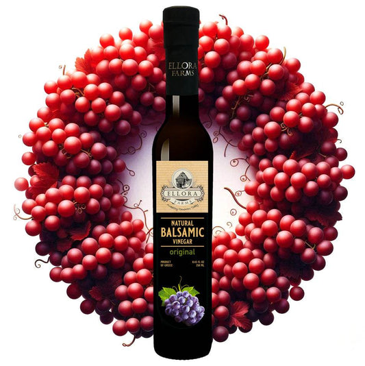 Plain Balsamic Vinegar, Original & Natural, No Additives, 8.5 oz. Each - ELLORA FARMS