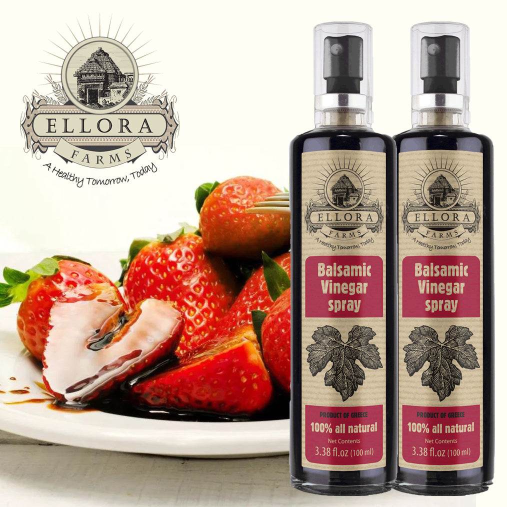 Aged Balsamic Vinegar, Glass Spray, Clog Free Glass Bottle, Greece, 3.38 oz., Pack of 2 - ELLORA FARMS