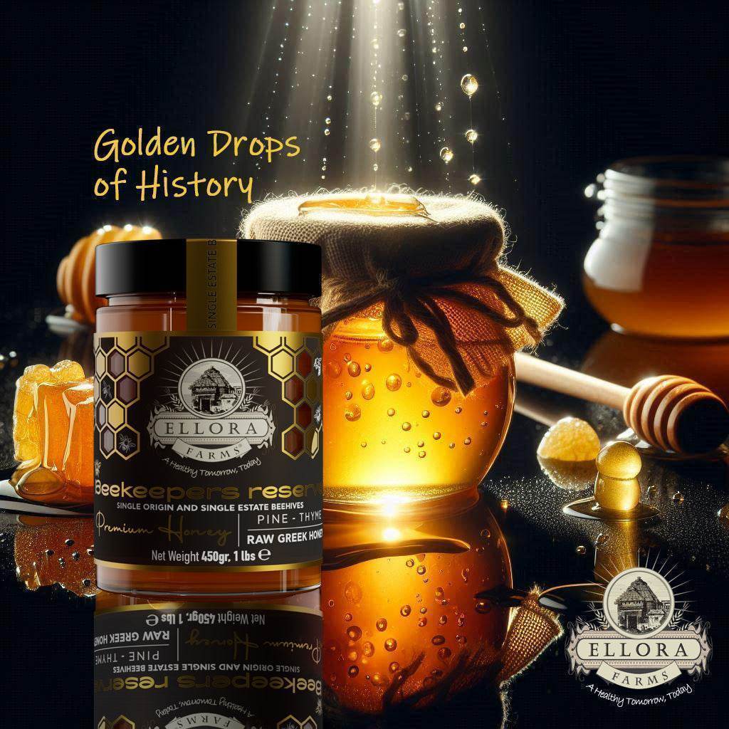 Organic Royal Reserve and Beekeepers Reserve PDO Single Estate Raw Greek Honey, 1 lb. Each Combo Gift Pack - ELLORA FARMS