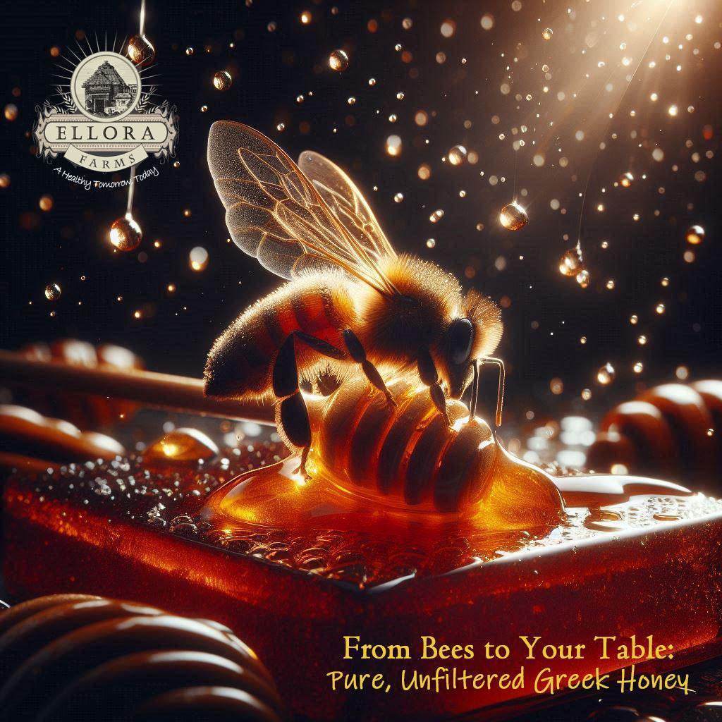 Organic Royal Reserve and Beekeepers Reserve PDO Single Estate Raw Greek Honey, 1 lb. Each Combo Gift Pack - ELLORA FARMS
