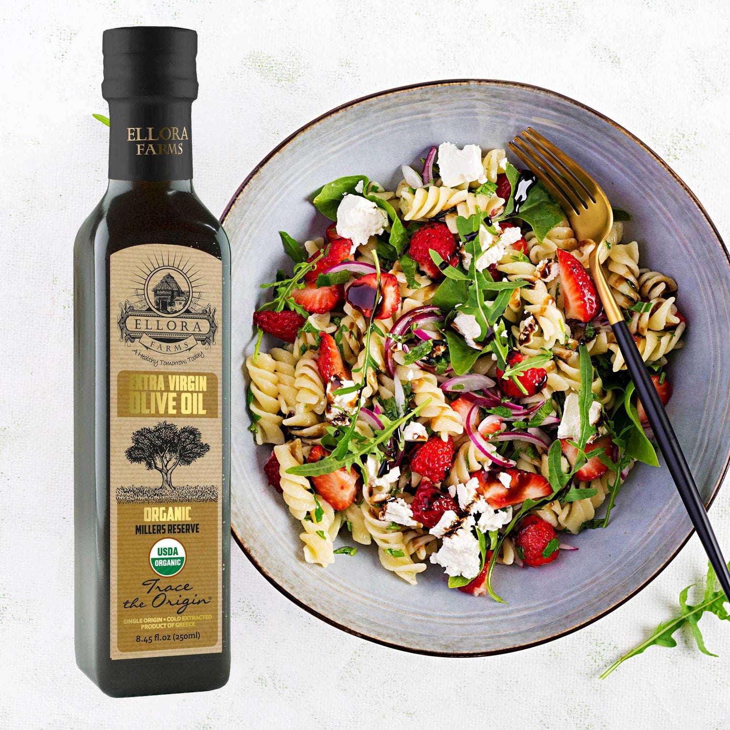 Ellora Farms, Organic and PDO Single Estate Extra Virgin Olive Oil, 8.45 Oz. Combo - ELLORA FARMS