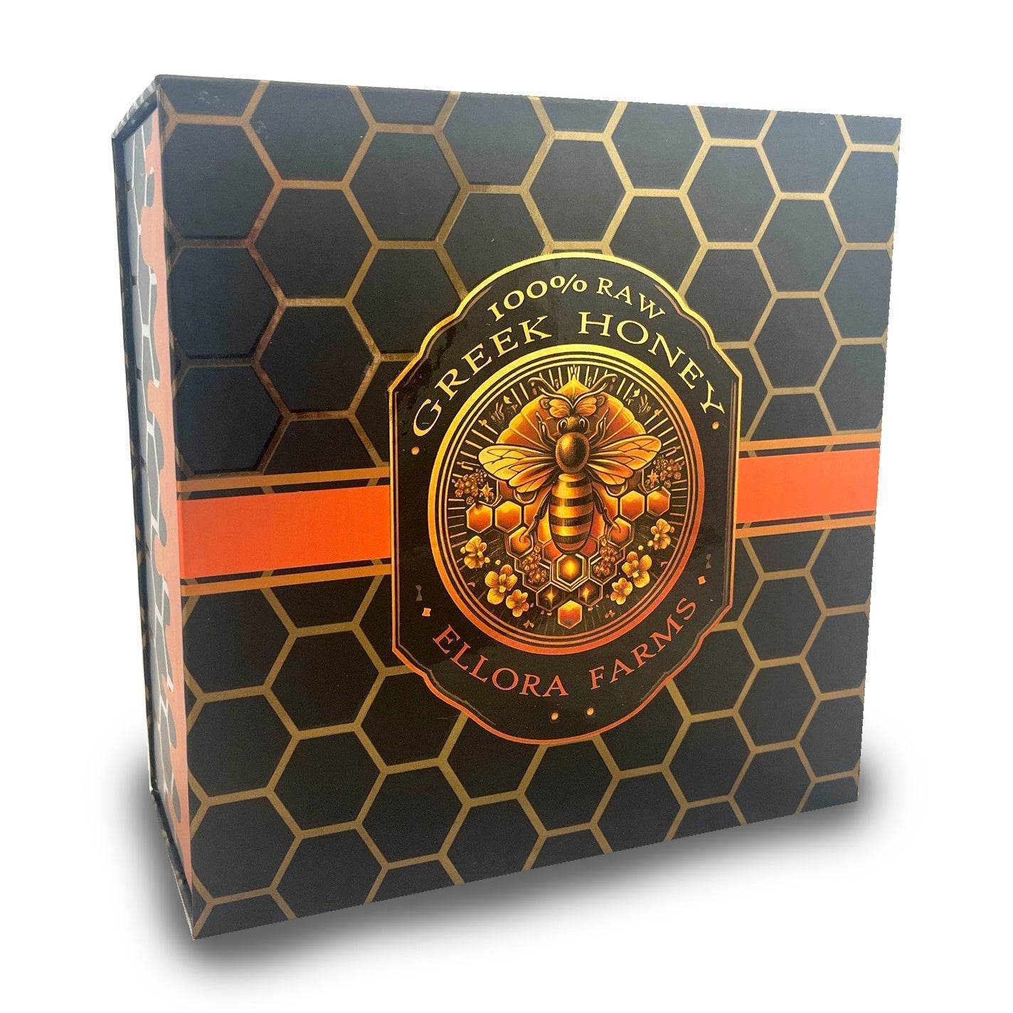 Organic Royal Reserve and Beekeepers Reserve PDO Single Estate Raw Greek Honey, 1 lb. Each Combo Gift Pack - ELLORA FARMS