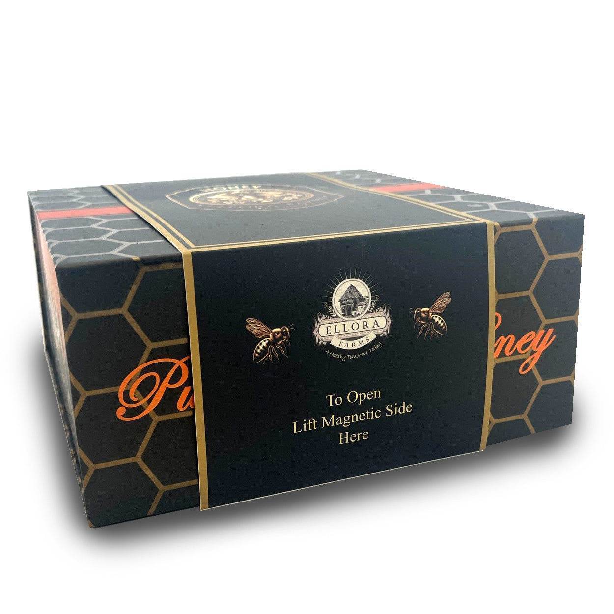 Organic Royal Reserve and Beekeepers Reserve PDO Single Estate Raw Greek Honey, 1 lb. Each Combo Gift Pack - ELLORA FARMS