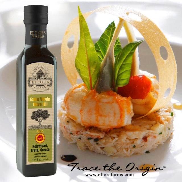 Traceable Single Estate Extra Virgin Olive Oil, Certified PDO and Kosher Ek, 8.45 Oz - ELLORA FARMS