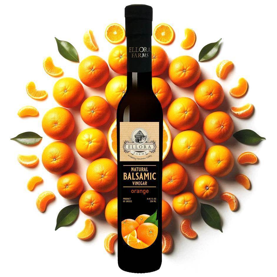 Raspberry and Orange Infused Balsamic Vinegar, Combo Pack, Greece, 8.5 oz. Each - ELLORA FARMS