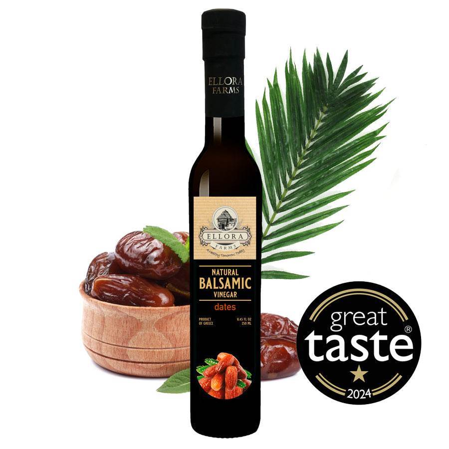 Pomegranate & Dates Infused Balsamic Vinegar, Combo Pack, Greece, 8.5 oz. Each - ELLORA FARMS