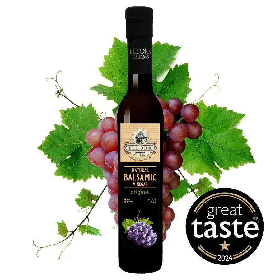 Raspberry Infused and Natural Plain Balsamic Vinegar, Combo Pack, Greece, 8.5 oz. Each - ELLORA FARMS
