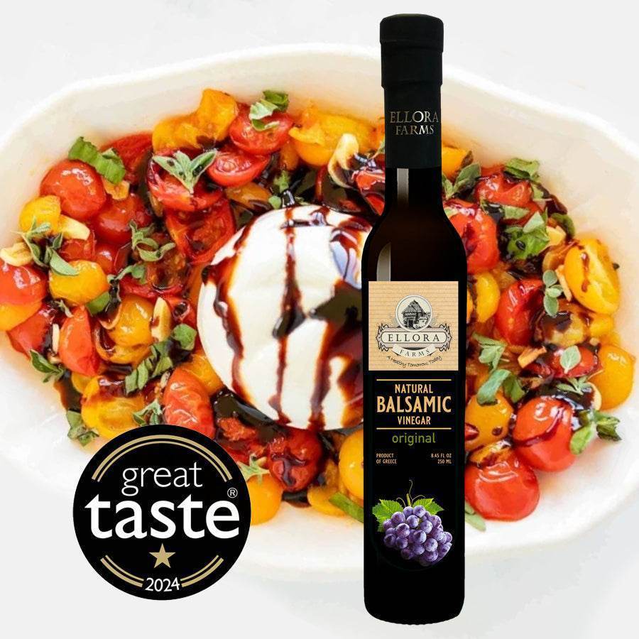 Raspberry Infused and Natural Plain Balsamic Vinegar, Combo Pack, Greece, 8.5 oz. Each - ELLORA FARMS