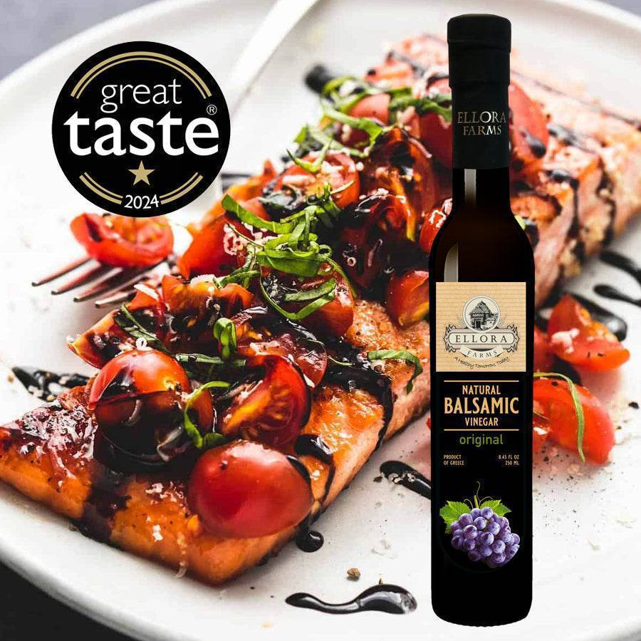 Raspberry Infused and Natural Plain Balsamic Vinegar, Combo Pack, Greece, 8.5 oz. Each - ELLORA FARMS