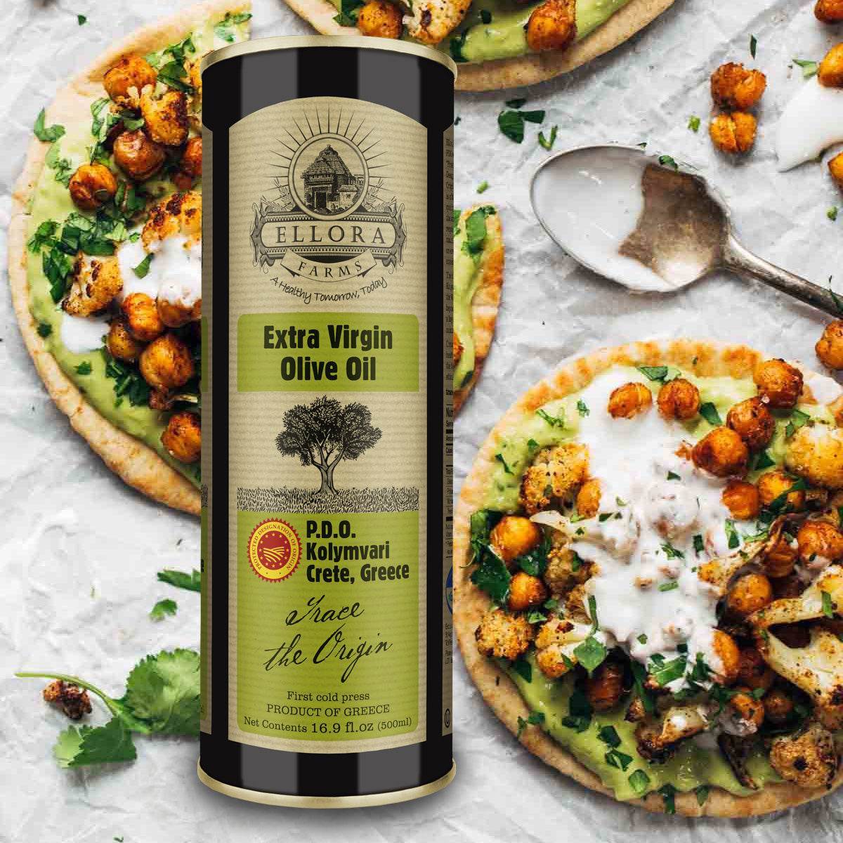 Combo Pack, Single Estate Greek Extra Virgin Olive Oil, 5O0Mmml and Organic Tuscany Bread Dipping Mix - ELLORA FARMS
