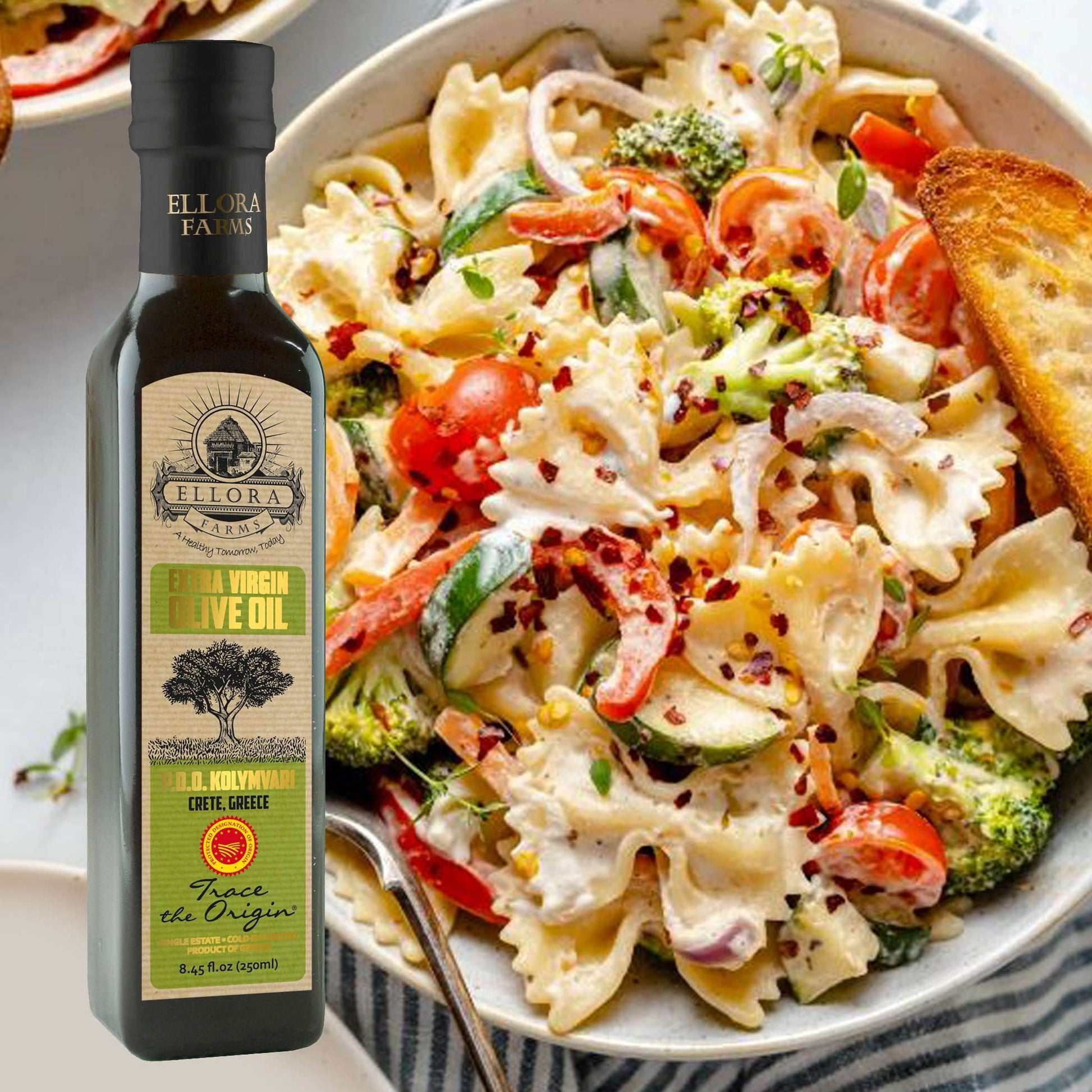 Ellora Farms, Organic and PDO Single Estate Extra Virgin Olive Oil, 8.45 Oz. Combo - ELLORA FARMS