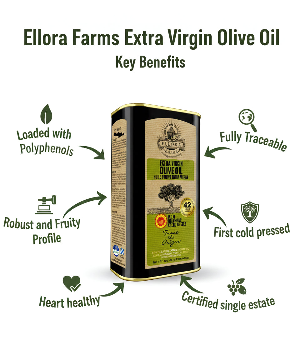 Traceable 2025 Harvest Kolymvari Estates Greek Extra Virgin Olive Oil, Kosher & PDO Certified, 33.8 oz.