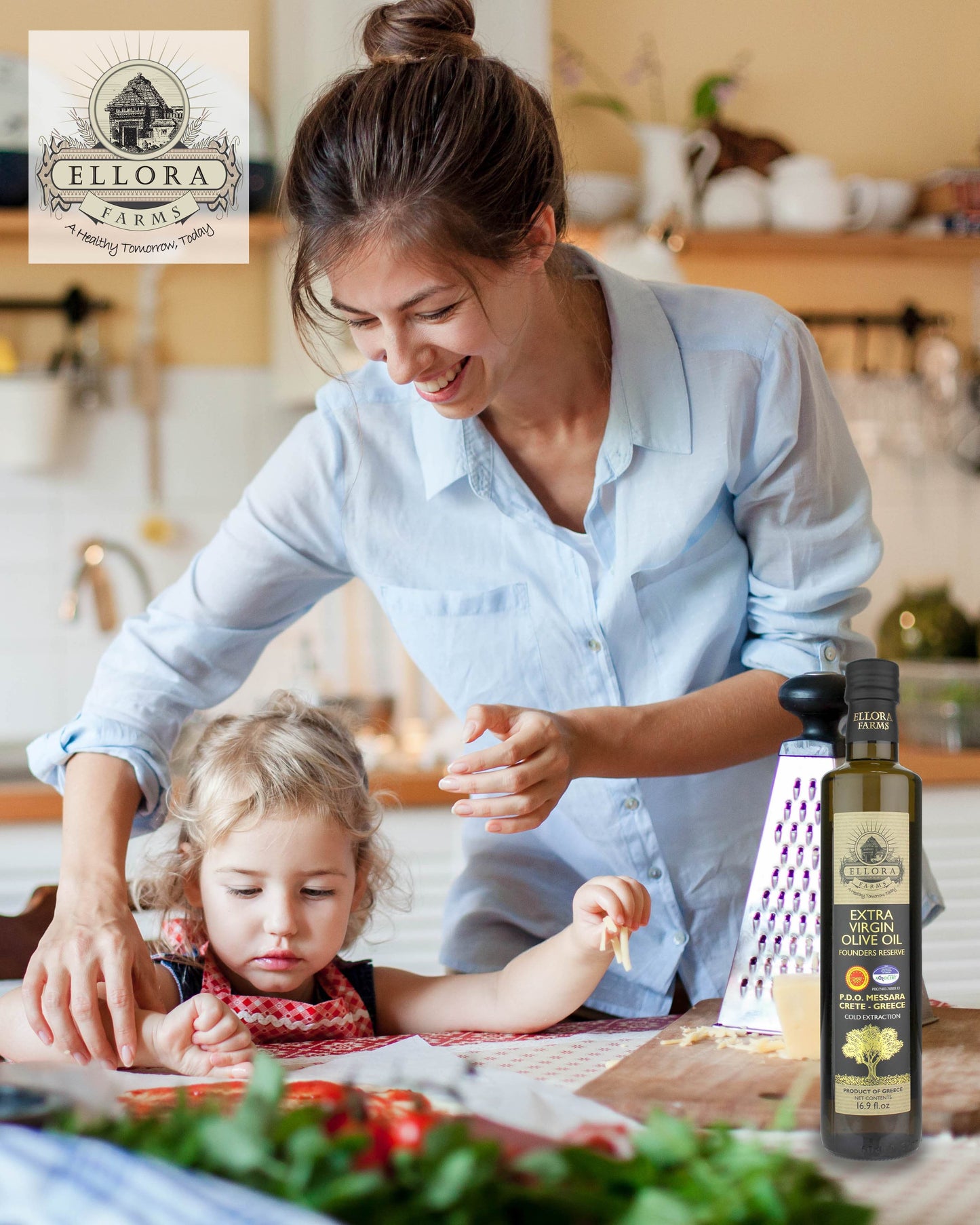 Gold Medal Winner Extra Virgin Olive Oil, Certified PDO Messara Valley Greece, 17 Oz Bottle - ELLORA FARMS