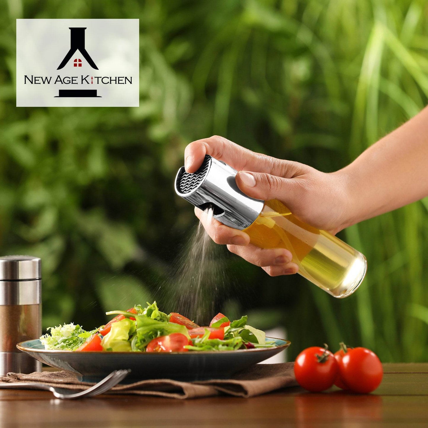 Olive Oil Sprayer and Mister, 100ml Glass Spray Bottle for Balsamic, Salad, BBQ - ELLORA FARMS