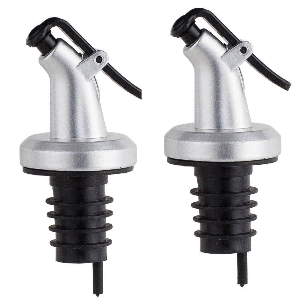 Venus Chef Pourer, Perfect for Oil, Vinegar or Wines, Snap on Spout, Silver - ELLORA FARMS