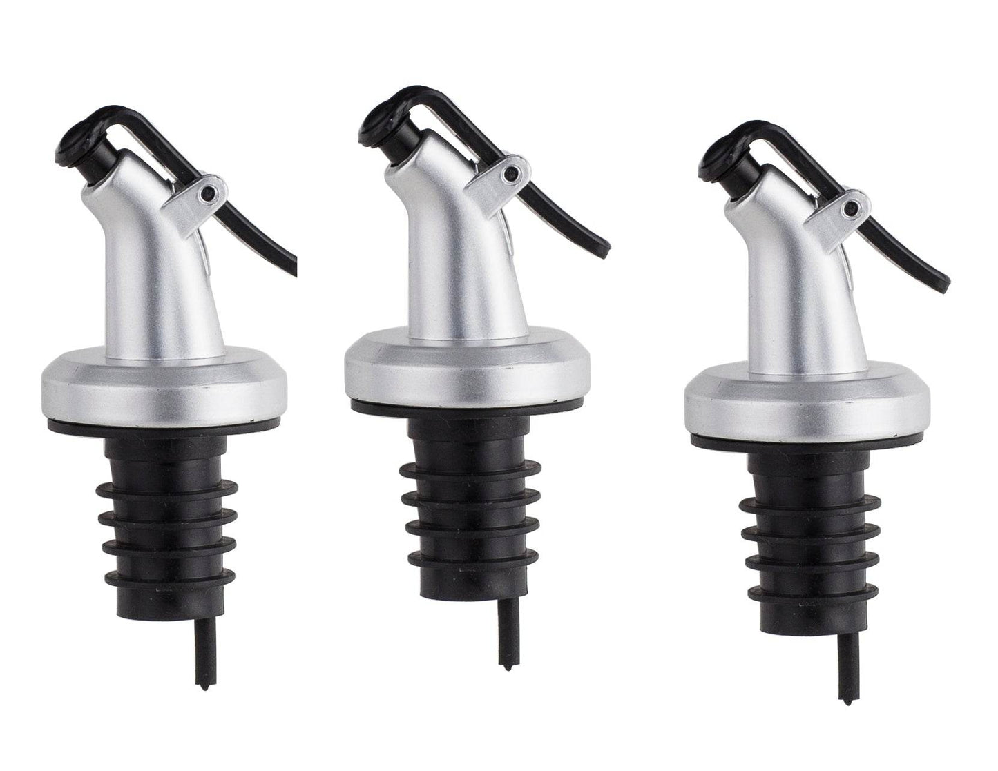Venus Chef Pourer, Perfect for Oil, Vinegar or Wines, Snap on Spout, Silver - ELLORA FARMS