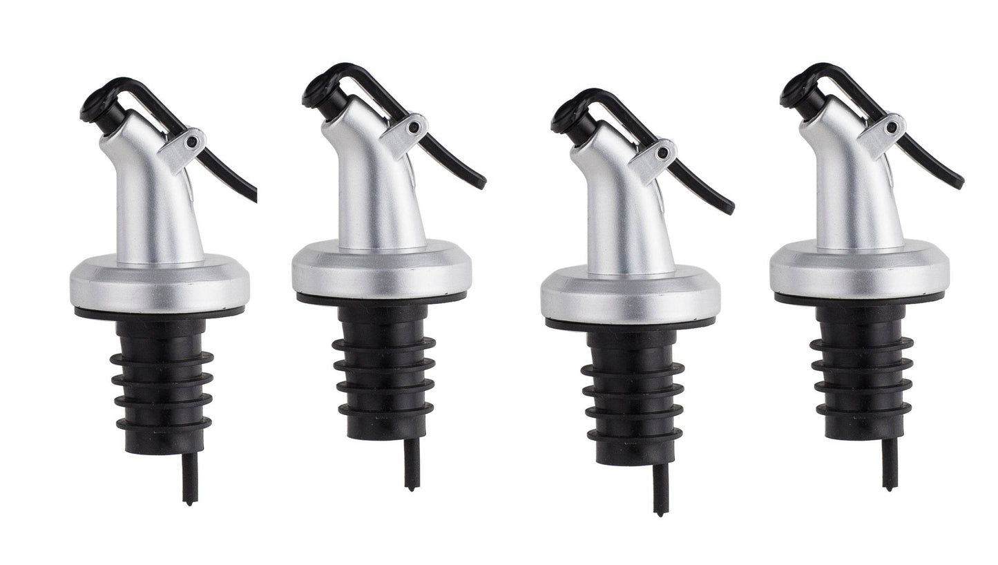 Venus Chef Pourer, Perfect for Oil, Vinegar or Wines, Snap on Spout, Silver - ELLORA FARMS