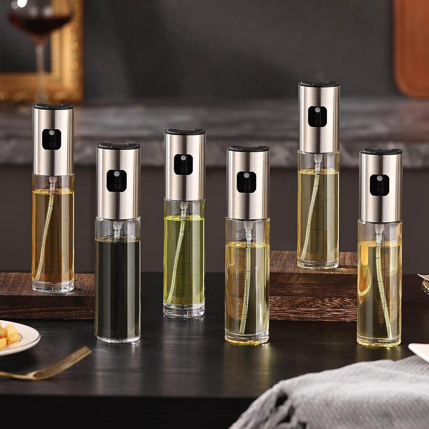 Olive Oil Sprayer and Mister, 100ml Glass Spray Bottle for Balsamic, Salad, BBQ - ELLORA FARMS