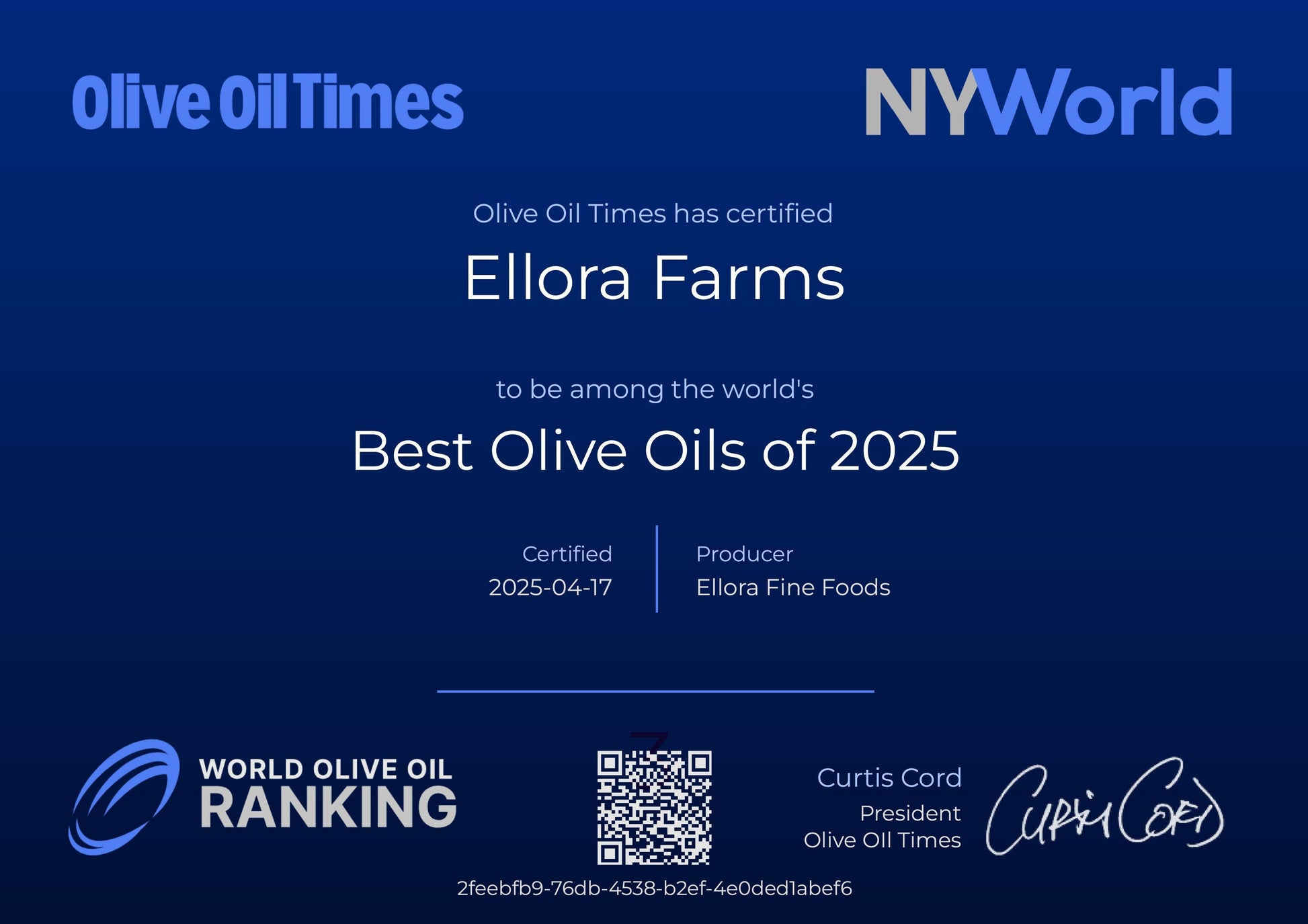 Ellora Farms, Organic and PDO Single Estate Extra Virgin Olive Oil, 8.45 Oz. Combo - ELLORA FARMS