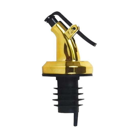 Venus Chef Pourer, Perfect for Oil, Vinegar or Wines, Snap on Lock, Gold - ELLORA FARMS