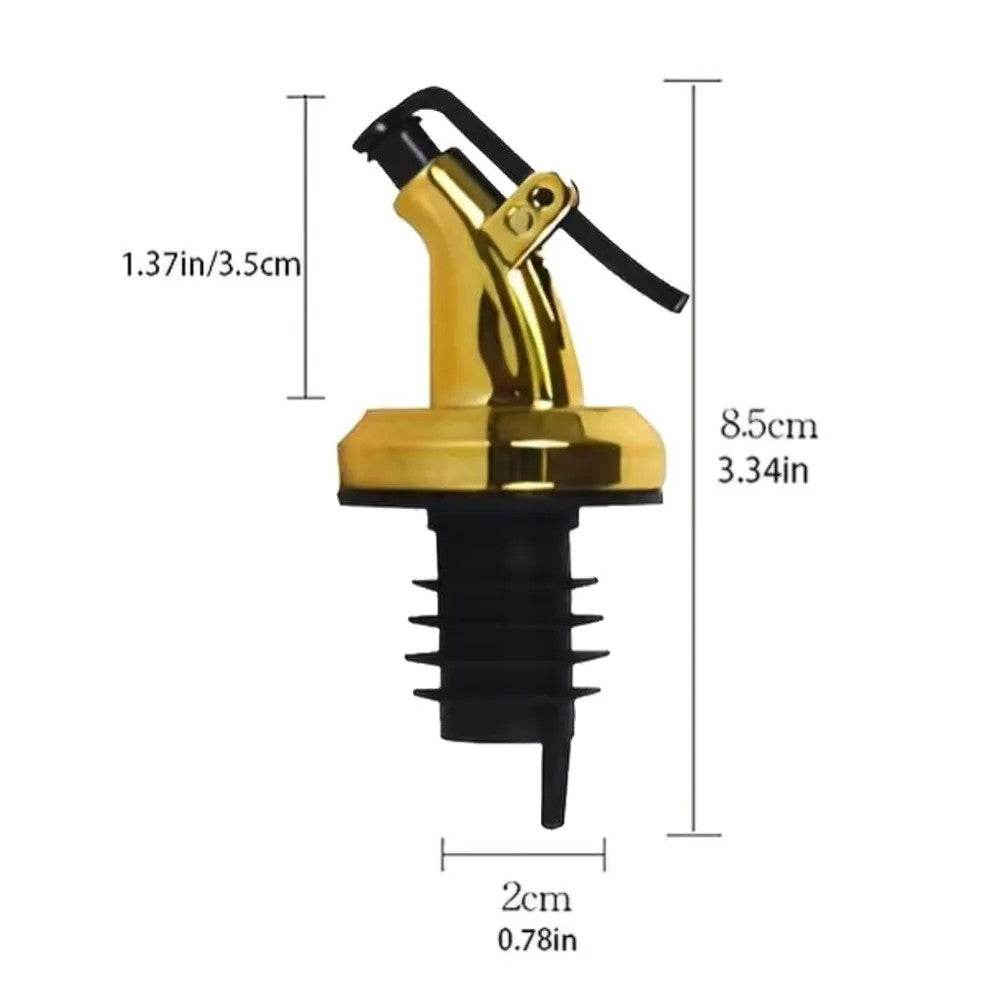 Venus Chef Pourer, Perfect for Oil, Vinegar or Wines, Snap on Lock, Gold - ELLORA FARMS