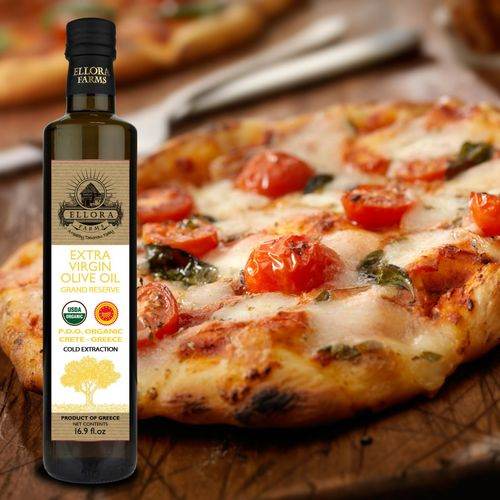 Global Award Organic PDO Extra Virgin Olive Oil, Single Estate Messara Valley Greece, 17 Oz Bottle - ELLORA FARMS