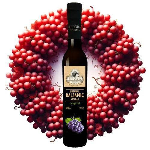 Raspberry Infused and Natural Plain Balsamic Vinegar, Combo Pack, Greece, 8.5 oz. Each - ELLORA FARMS