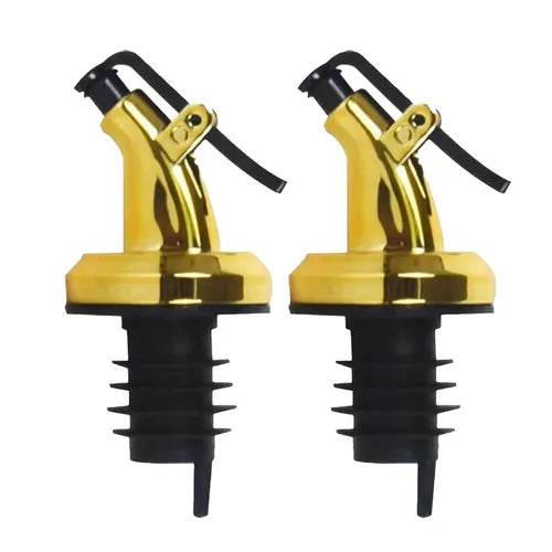 Venus Chef Pourer, Perfect for Oil, Vinegar or Wines, Snap on Lock, Gold - ELLORA FARMS