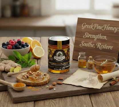 Single Estate PDO Greek Honey, Beekeepers Reserve, Pine & Thyme Honey, 450g