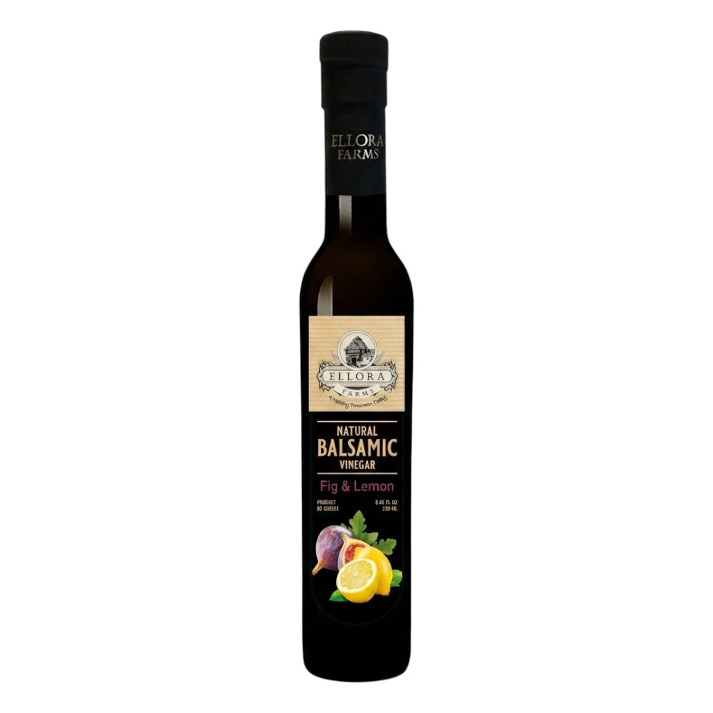 Lemon & Fig Infused Thick Balsamic Vinegar, Award-Winning, Greece, 8.5 oz.