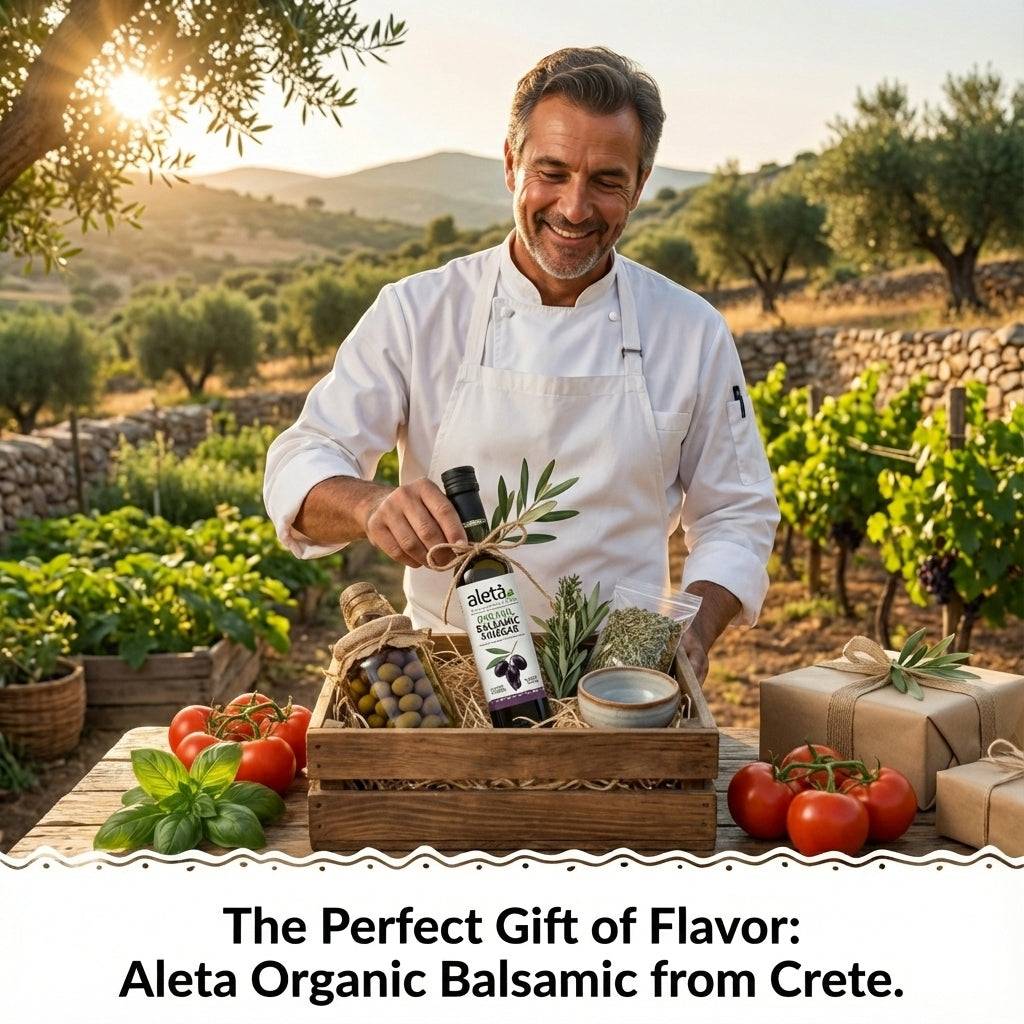 Aleta Organic, Natural Plain Balsamic Vinegar, Glass Bottle, 8.45 oz.