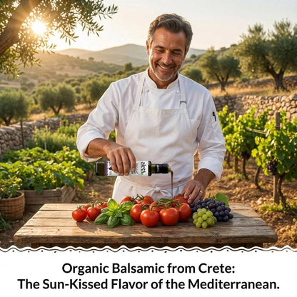 Aleta Organic, Strawberry Infused Balsamic Vinegar, Glass Bottle, 8.45 oz.