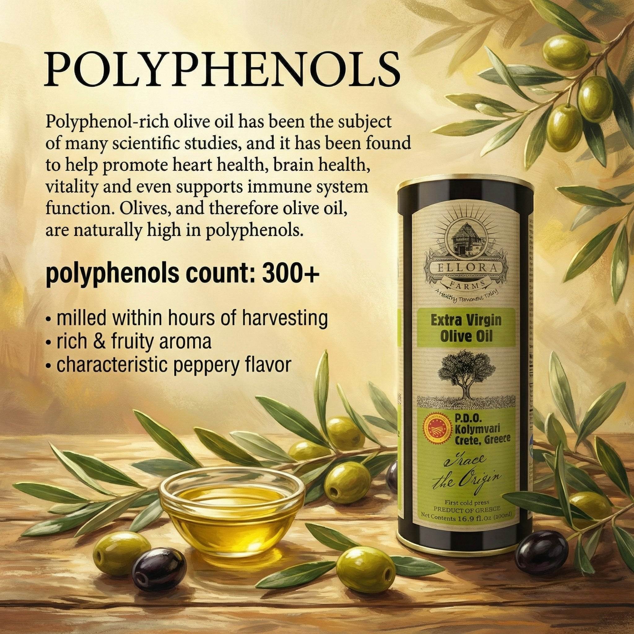 Single Estate PDO Greek Extra Virgin Olive Oil, Traceable, 16.9 Oz
