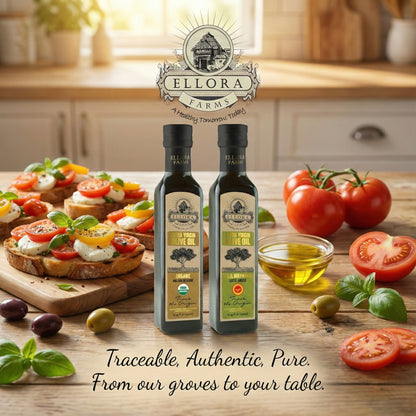 Ellora Farms, Organic and PDO Single Estate Extra Virgin Olive Oil, 8.45 Oz. Combo