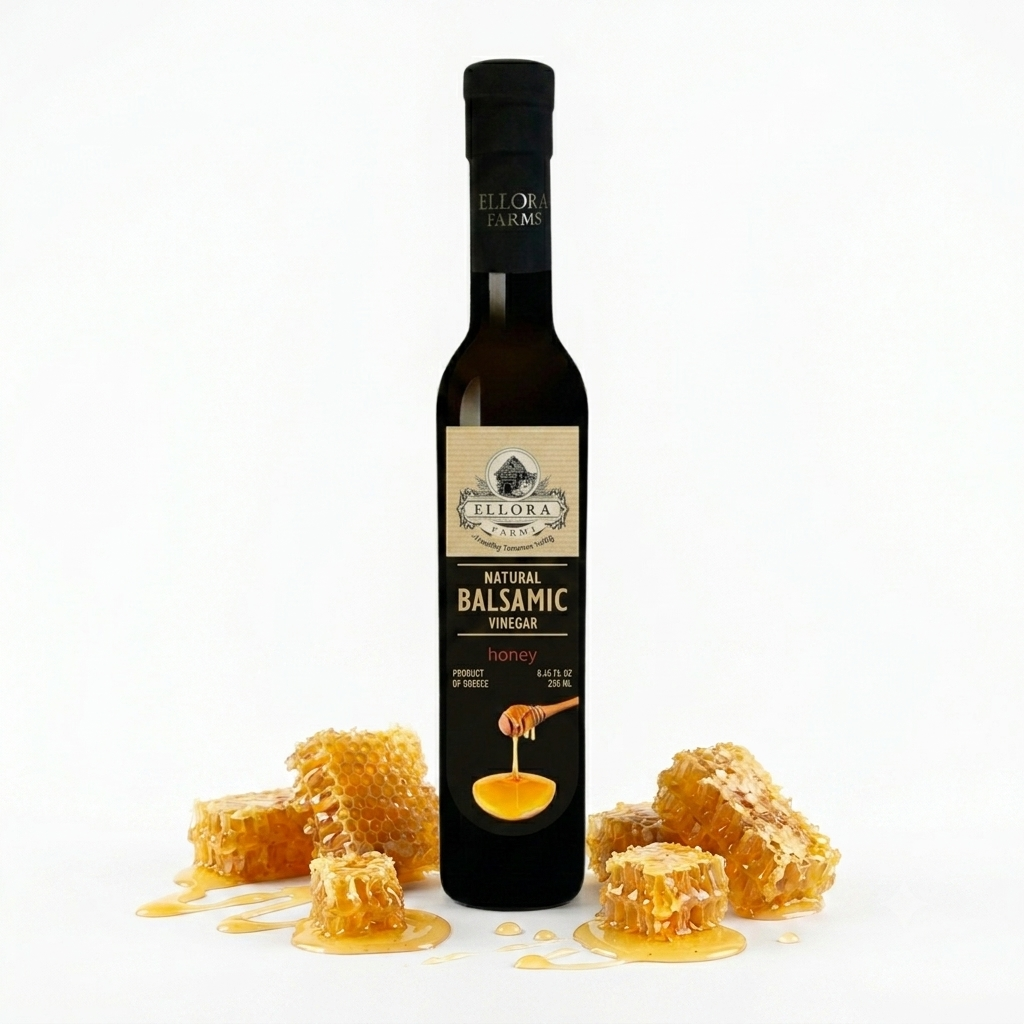 Greek Honey Infused Balsamic Vinegar, Thick & Smooth, Greece, 8.5 oz.