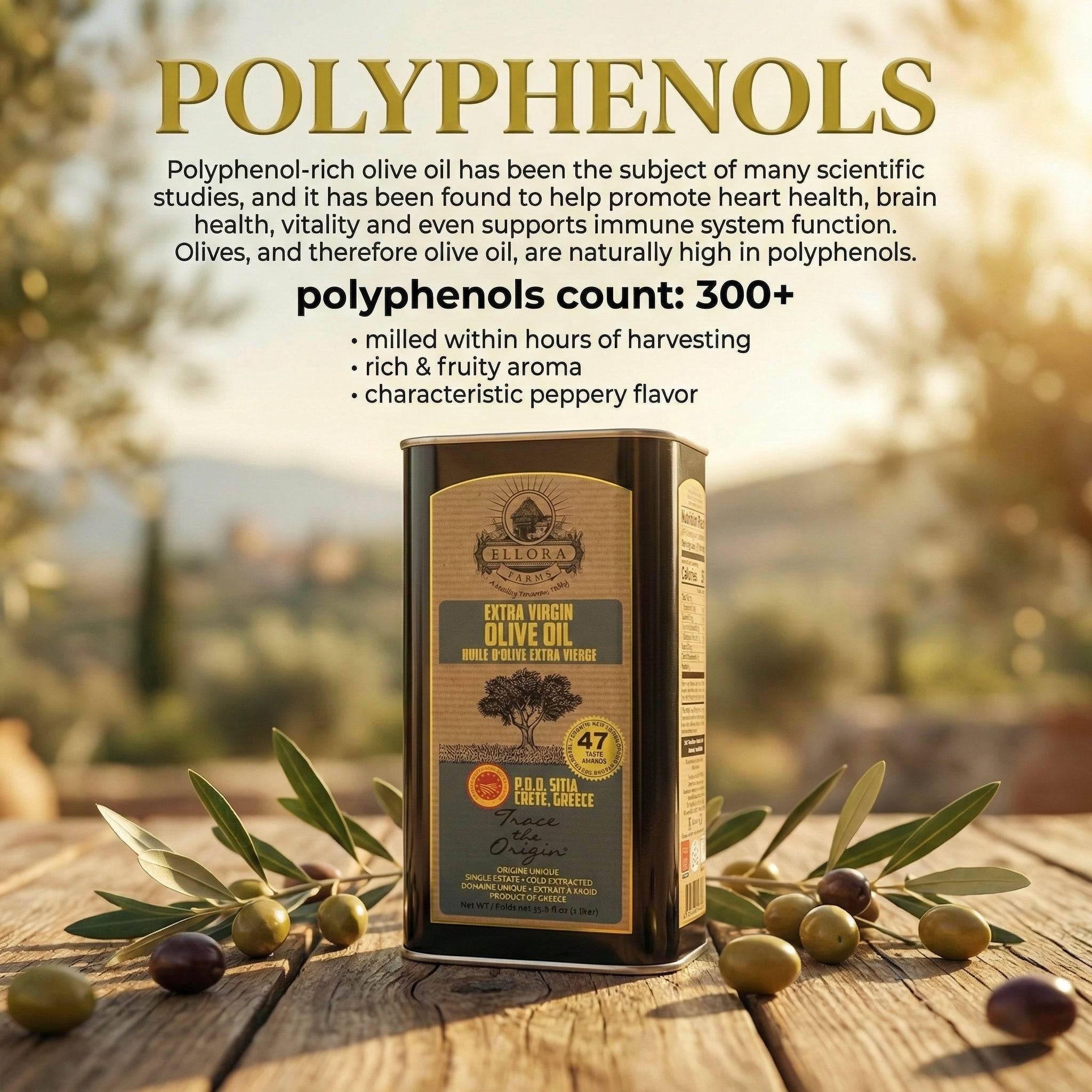Traceable Single Estate SITIA Greek Extra Virgin Olive Oil, Kosher