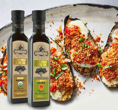 Ellora Farms, Organic and PDO Single Estate Extra Virgin Olive Oil, 8.45 Oz. Combo