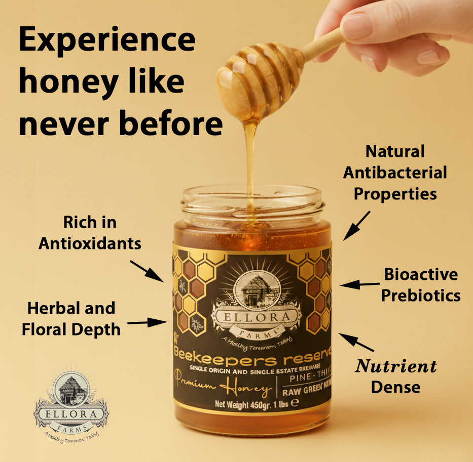 Single Estate PDO Greek Honey, Beekeepers Reserve, Pine & Thyme Honey, 450g TUBE Gift Set