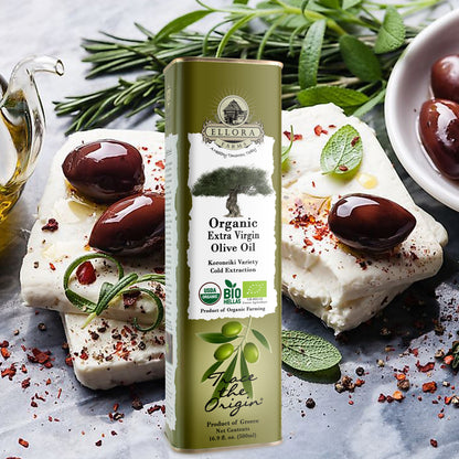 Certified USDA Organic Extra Virgin Olive Oil, Traceable & Single Origin, 16.9 Oz. Tin