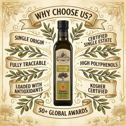 Traceable Kolymvari Estates Greek Extra Virgin Olive Oil, Kosher & PDO Certified, 33.8 + 8.5 oz. Combo