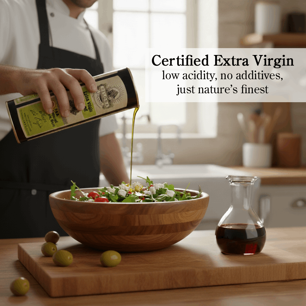 Single Estate PDO Greek Extra Virgin Olive Oil, Traceable, 16.9 Oz. Tin - ELLORA FARMS