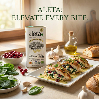 Aleta Organic & PDO Single Estate Traceable Extra Virgin Greek Olive Oil, 500 ml (17 oz) Tin