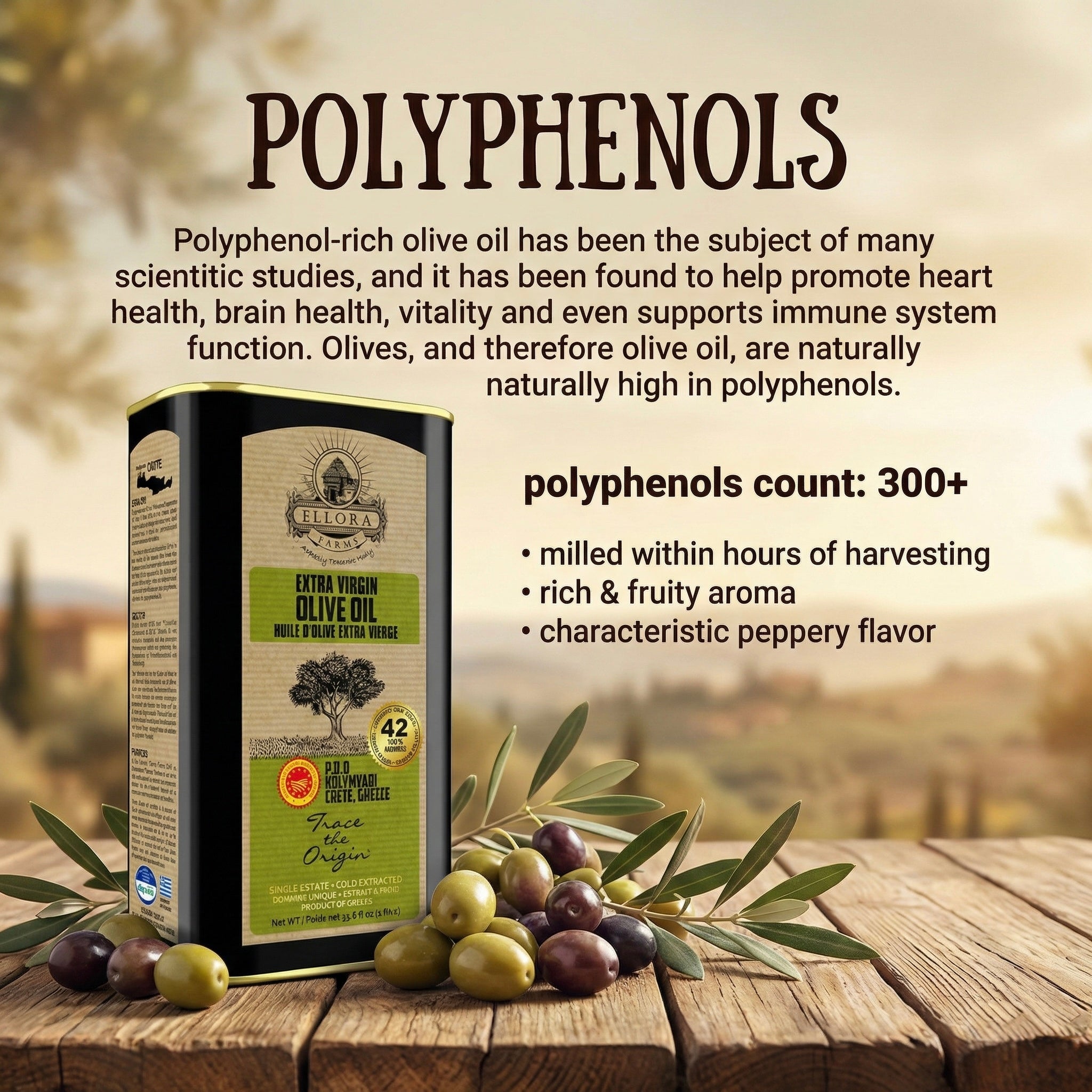 Traceable Kolymvari Estates Greek Extra Virgin Olive Oil, Kosher