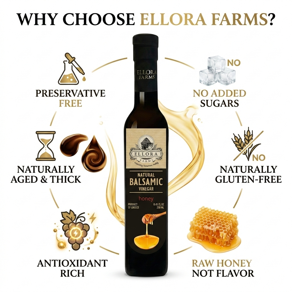 Greek Honey Infused Balsamic Vinegar, Thick & Smooth, Greece, 8.5 oz.
